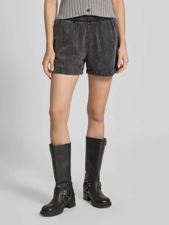 Zdjęcie produktu Szorty jeansowe o kroju regular fit z elastycznym pasem model ‘OREGON’ Noisy May Antracytowy
