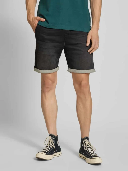 Zdjęcie produktu Szorty jeansowe o kroju regular fit z elastycznym pasem model ‘RICK’ Jack&Jones Ciemnoszary