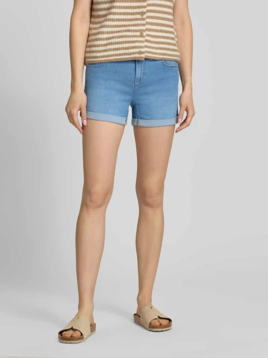 Zdjęcie produktu szorty jeansowe o kroju regular fit z mieszanka bawełny model 'CARMEN' Only Jeansowy niebieski