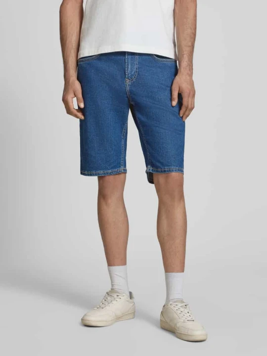 Zdjęcie produktu Szorty jeansowe o kroju regular fit z mieszanki bawełny model 'CASH' Pepe Jeans Ciemnoniebieski