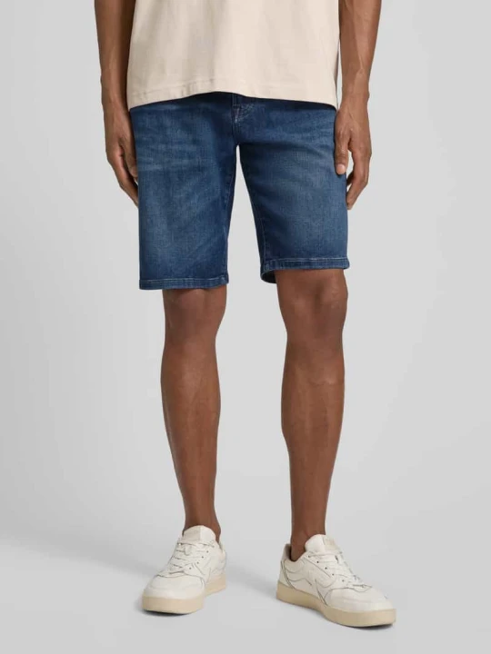 Zdjęcie produktu szorty jeansowe o kroju regular fit z mieszanka bawełny model 'RE.MAINE' Boss Ciemnoniebieski
