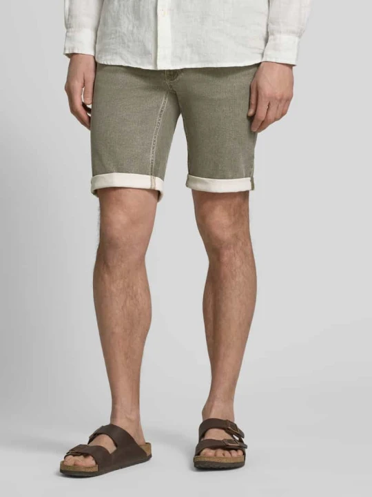 Zdjęcie produktu Szorty jeansowe o kroju slim fit z mieszanki bawełny model 'CHRIS' BRAX Oliwkowy
