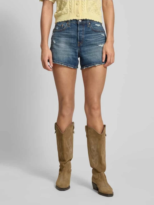 Zdjęcie produktu Szorty jeansowe o kroju regular fit z mieszanki bawełny Levi's Granatowy