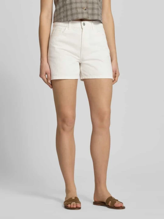 Zdjęcie produktu Szorty jeansowe o kroju regular fit z mieszanki bawełny model 'ABBI' Pieces Biały