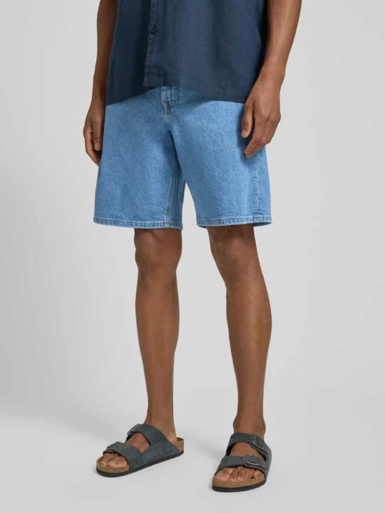 Zdjęcie produktu Szorty jeansowe o kroju regular fit z mieszanki bawełny model 'ALEX' Selected Jeansowy niebieski