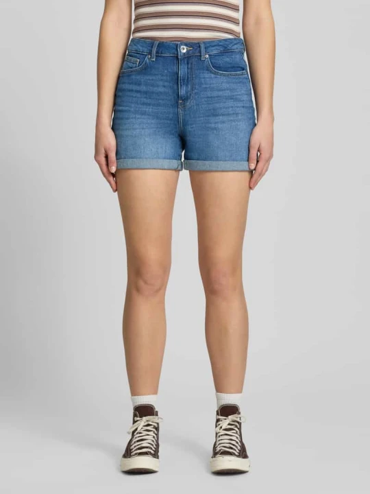 Zdjęcie produktu szorty jeansowe o kroju regular fit z mieszanki bawełny model 'JOSEPHINE' Only Niebieski