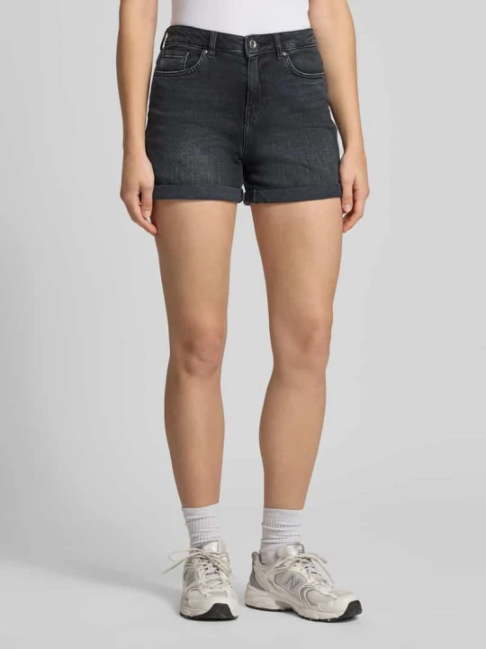Zdjęcie produktu szorty jeansowe o kroju regular fit z mieszanki bawełny model 'JOSEPHINE' Only Czarny