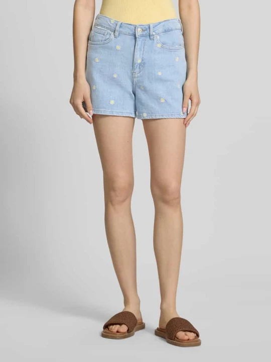 Zdjęcie produktu szorty jeansowe o kroju regular fit z mieszanki bawełny model 'JOSEPHINE' Only Jasnoniebieski
