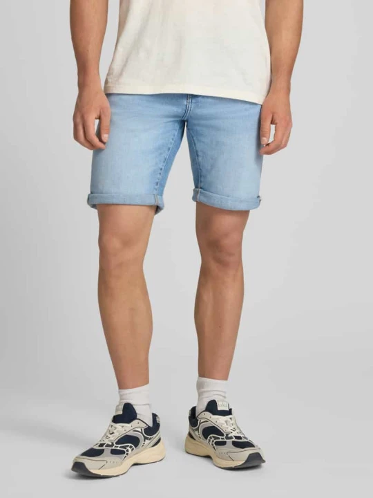 Zdjęcie produktu szorty jeansowe o kroju regular fit z mieszanki bawełny model ' Only & Sons Jeansowy niebieski
