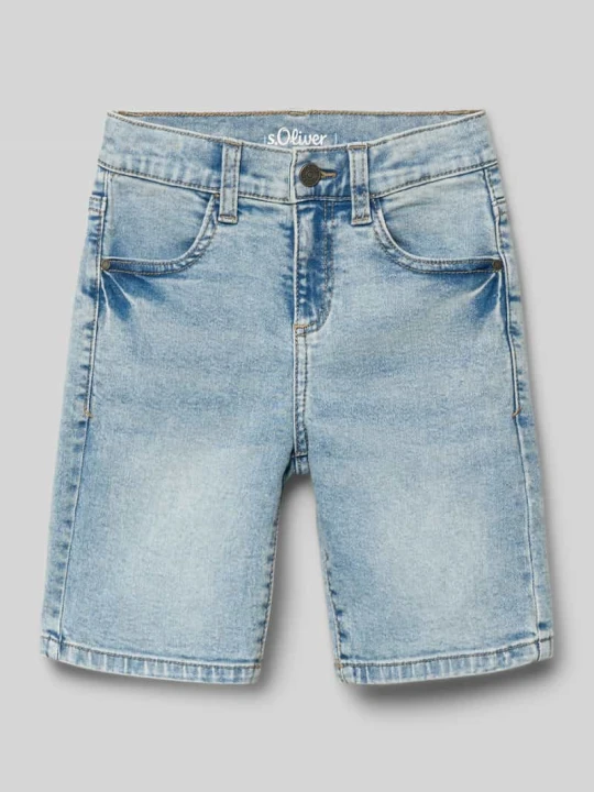 Zdjęcie produktu Szorty jeansowe o kroju regular fit z mieszanki bawełny model 'PELLE' s.Oliver Granatowy