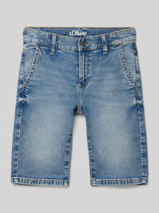 Zdjęcie produktu Szorty jeansowe o kroju regular fit z mieszanki bawełny model ‘PETE’ s.Oliver Niebieski