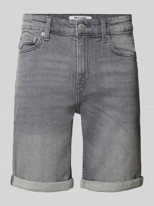 Zdjęcie produktu Szorty jeansowe o kroju regular fit z mieszanki bawełny model 'PLY' Only & Sons Średnioszary