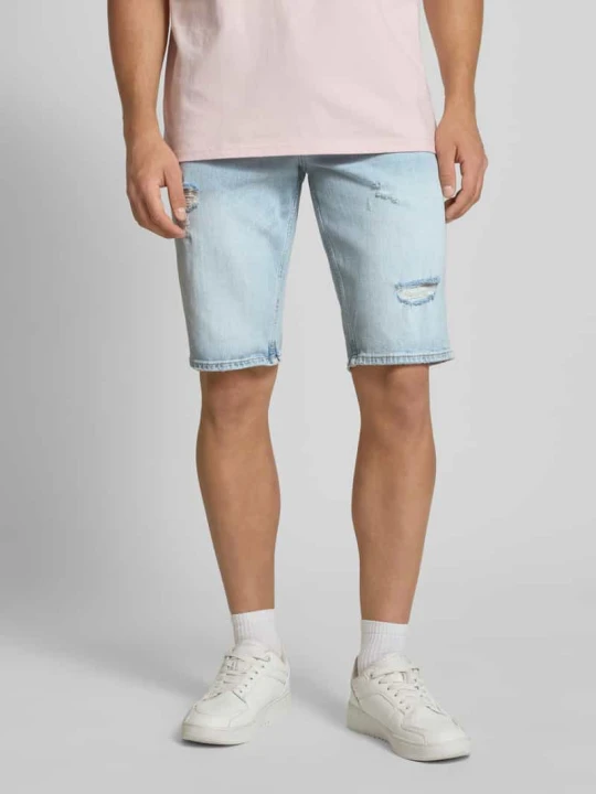 Zdjęcie produktu Szorty jeansowe o kroju regular fit z mieszanki bawełny model ‘RONNIE’ Tommy Jeans Jasnoniebieski