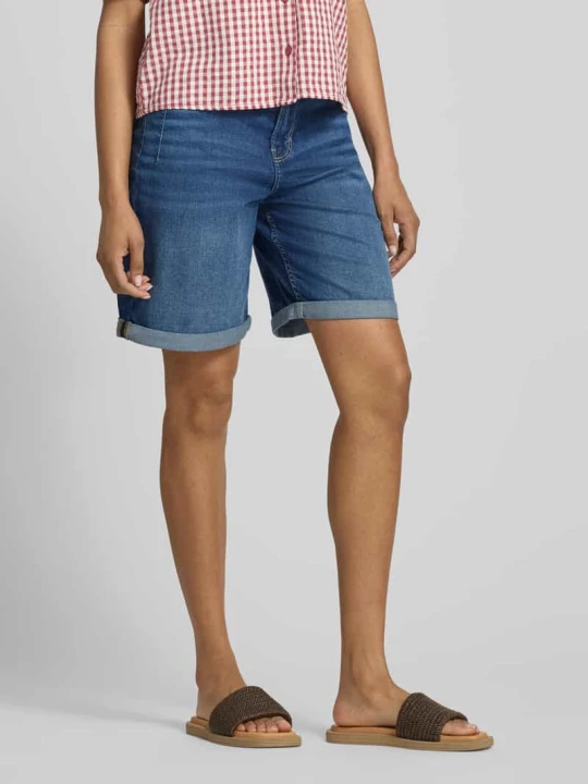 Zdjęcie produktu Szorty jeansowe o kroju regular fit z mieszanki bawełny model 'SURI' s.Oliver Ciemnoniebieski