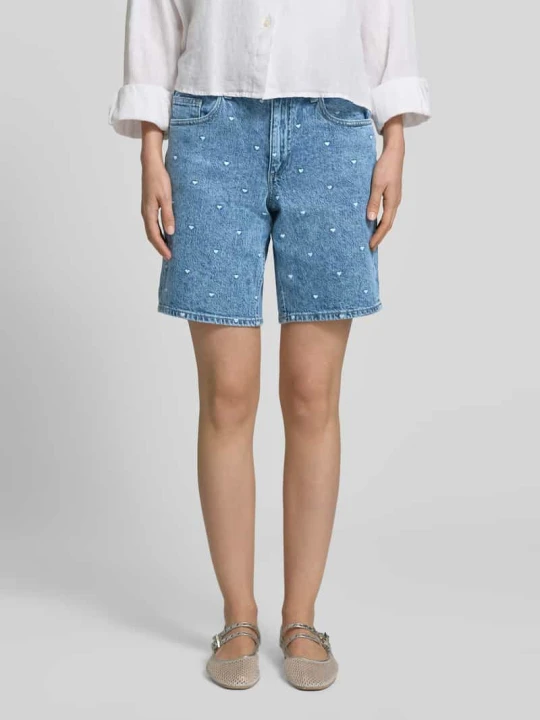 Zdjęcie produktu szorty jeansowe o kroju regular fit z mieszanki bawełny model 'TESS' Vero Moda Jeansowy niebieski