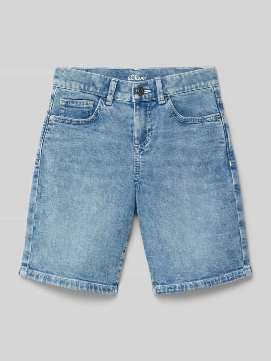 Zdjęcie produktu Szorty jeansowe o kroju regular fit z mieszanki bawełny s.Oliver Niebieski