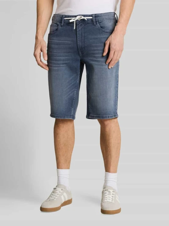 Zdjęcie produktu Szorty jeansowe o kroju regular fit z mieszanki bawełny Tom Tailor Jeansowy niebieski