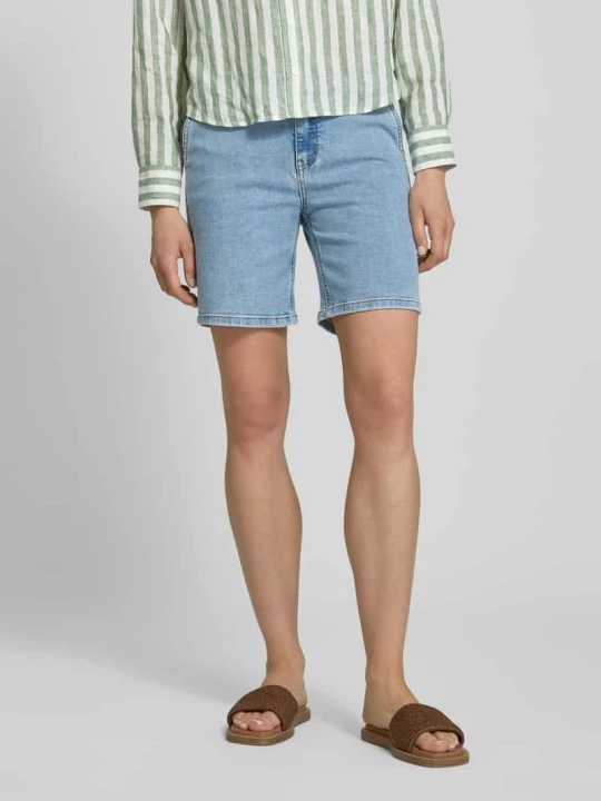 Zdjęcie produktu Szorty jeansowe o kroju regular fit z wpuszczanymi kieszeniami model ‘Jane’ Freequent Jeansowy niebieski