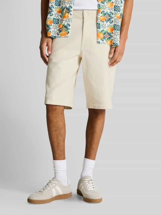 Zdjęcie produktu Szorty jeansowe o kroju relaxed fit z mieszanki bawełny Tom Tailor Złamany biały