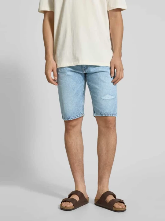 Zdjęcie produktu Szorty jeansowe o kroju slim fit z 5 kieszeniami Tom Tailor Średnioszary
