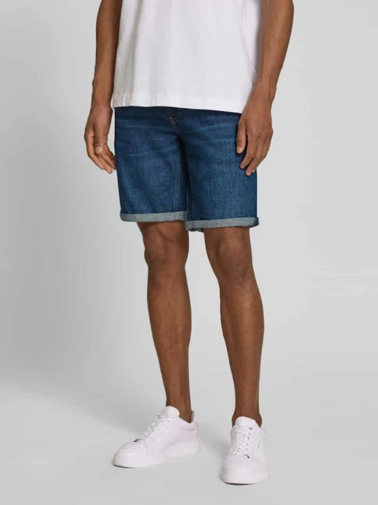 Zdjęcie produktu Szorty jeansowe o kroju slim fit z mieszanki bawełny model 'NAAILO' ARMEDANGELS Ciemnoniebieski