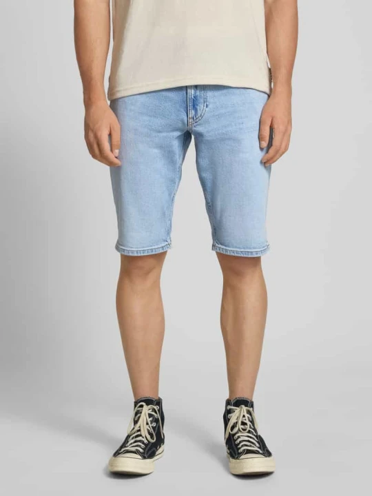 Zdjęcie produktu Szorty jeansowe o kroju slim fit z mieszanki bawełny model ‘RONNIE’ Tommy Jeans Jasnoniebieski