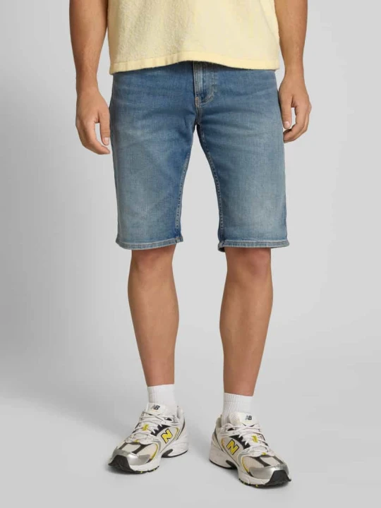 Zdjęcie produktu Szorty jeansowe o kroju slim fit z mieszanki bawełny model ‘RONNIE’ Tommy Jeans Ciemnoniebieski