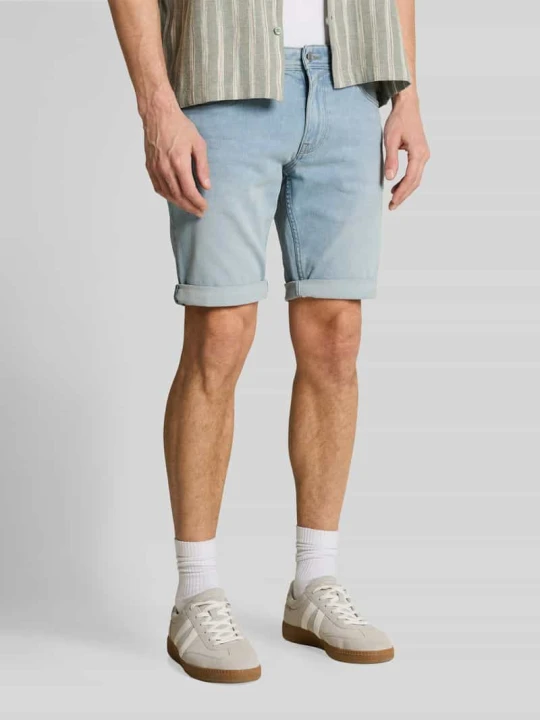 Zdjęcie produktu Szorty jeansowe o kroju slim fit z mieszanki bawełny model 'TTPIERS SLIM' Tom Tailor Jasnoniebieski