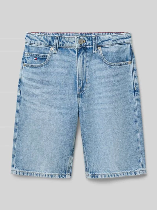 Zdjęcie produktu Szorty jeansowe o kroju straight fit z mieszanki bawełny i lyocellu Tommy Hilfiger Niebieski