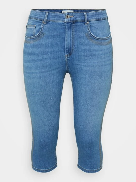 Zdjęcie produktu Szorty jeansowe ONLY Carmakoma niebieski denim