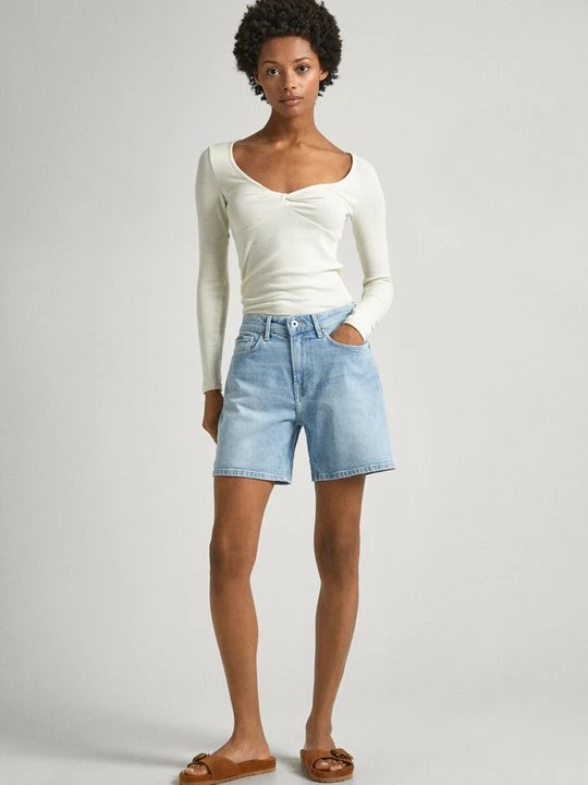 Zdjęcie produktu Szorty jeansowe Pepe Jeans niebieski denim