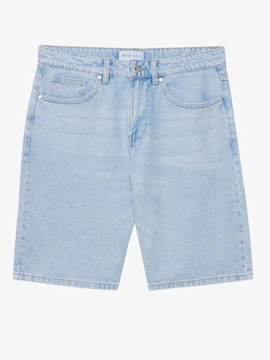 Zdjęcie produktu Szorty jeansowe Pier One By Zalando niebieski denim