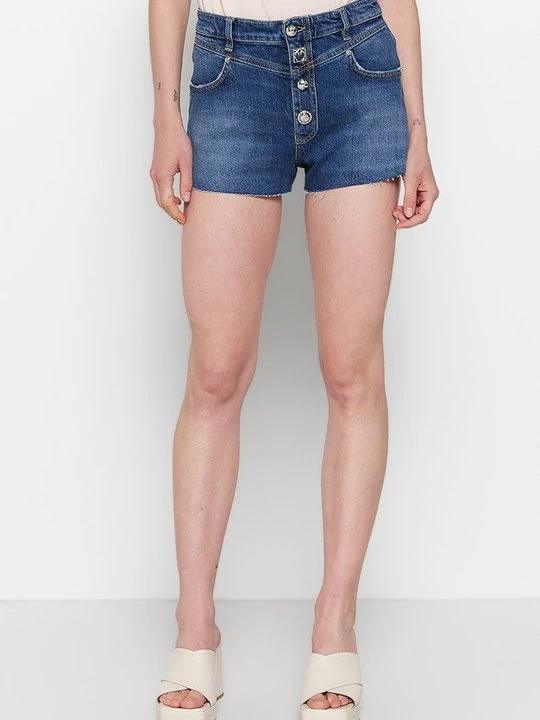 Zdjęcie produktu Szorty jeansowe Pinko niebieski denim