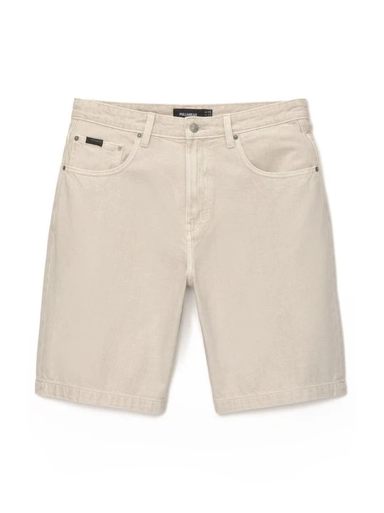 Zdjęcie produktu Szorty jeansowe PULL&BEAR beżowy