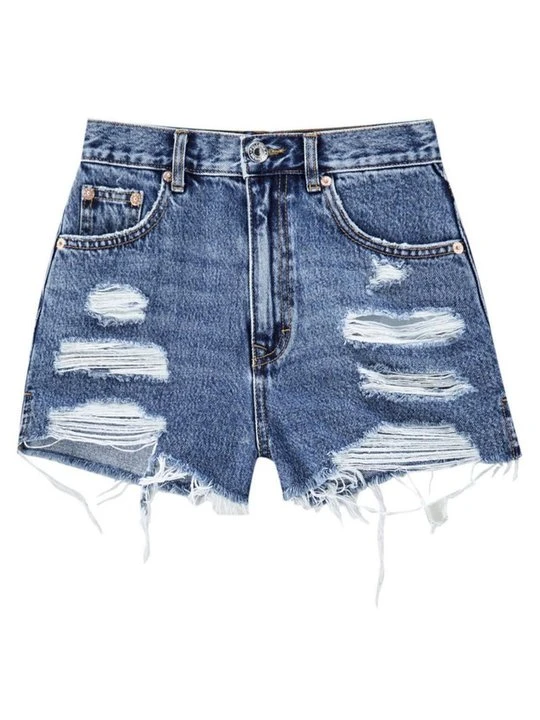 Zdjęcie produktu Szorty jeansowe PULL&BEAR niebieski melanż