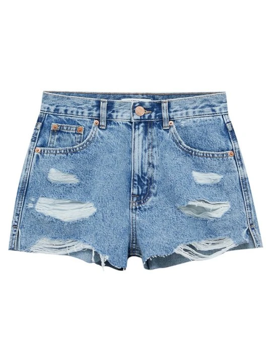 Zdjęcie produktu Szorty jeansowe PULL&BEAR niebieski denim