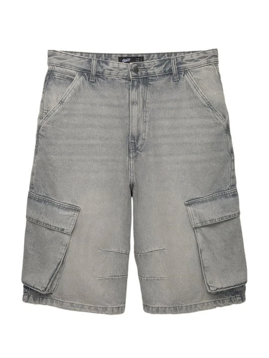 Zdjęcie produktu Szorty jeansowe PULL&BEAR jasnoszary
