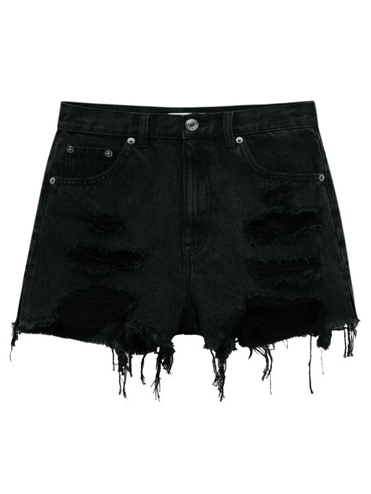 Zdjęcie produktu Szorty jeansowe PULL&BEAR czarny