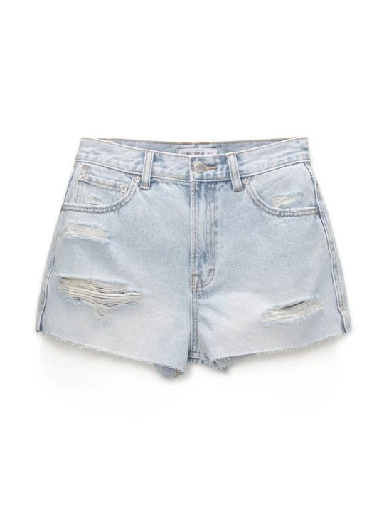 Zdjęcie produktu Szorty jeansowe PULL&BEAR jasnoniebieski denim