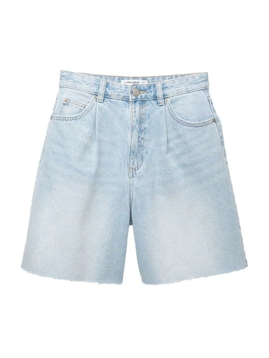 Zdjęcie produktu Szorty jeansowe PULL&BEAR jasnoniebieski denim