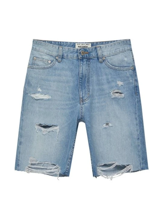 Zdjęcie produktu Szorty jeansowe PULL&BEAR niebieski