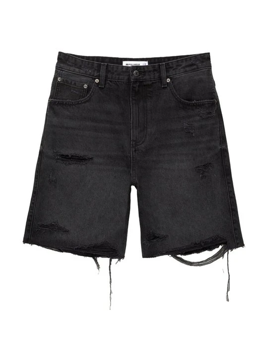 Zdjęcie produktu Szorty jeansowe PULL&BEAR czarny
