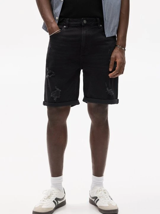 Zdjęcie produktu Szorty jeansowe PULL&BEAR czarny