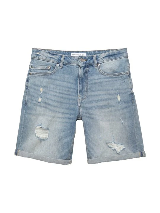 Zdjęcie produktu Szorty jeansowe PULL&BEAR niebieski denim