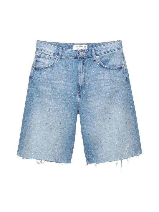 Zdjęcie produktu Szorty jeansowe PULL&BEAR niebieski denim