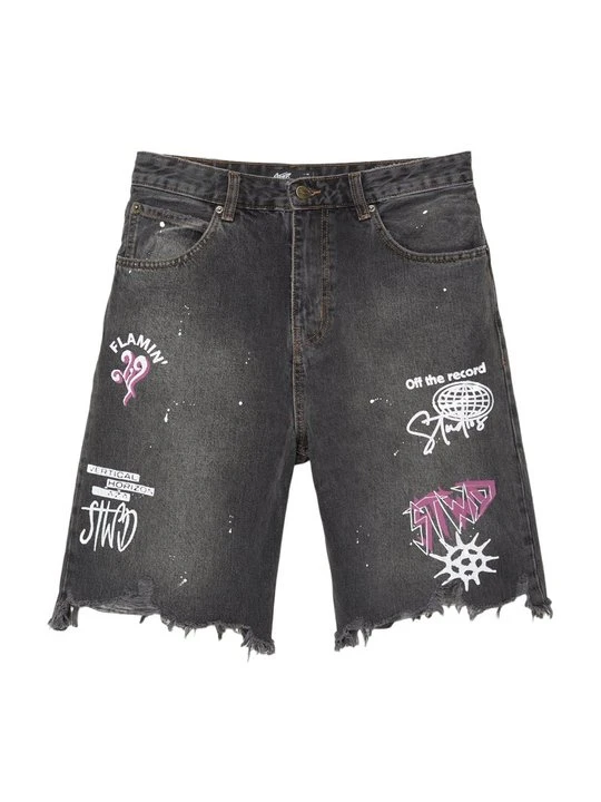 Zdjęcie produktu Szorty jeansowe PULL&BEAR ciemnoszary