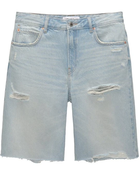 Zdjęcie produktu Szorty jeansowe PULL&BEAR jasnoniebieski denim