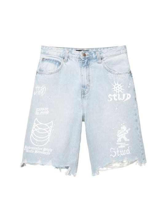 Zdjęcie produktu Szorty jeansowe PULL&BEAR jasnoniebieski