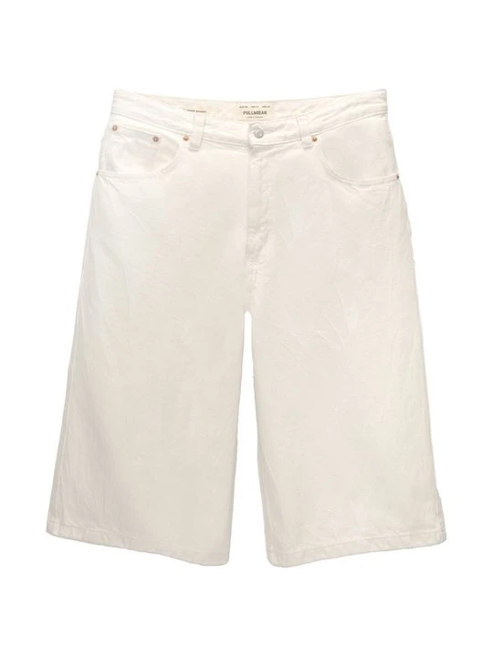 Zdjęcie produktu Szorty jeansowe PULL&BEAR beżowy