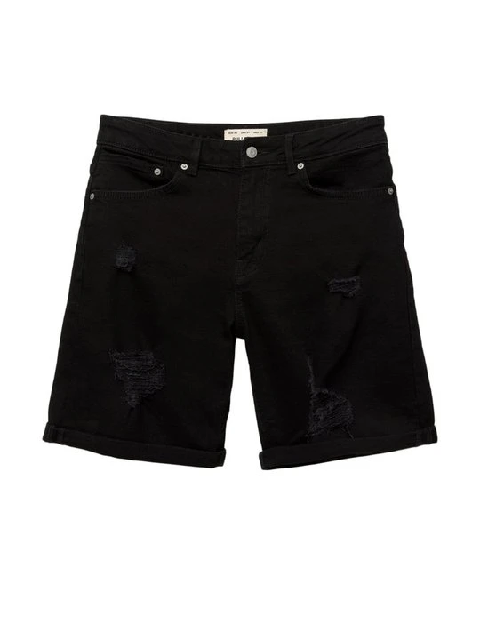 Zdjęcie produktu Szorty jeansowe PULL&BEAR czarny melanż